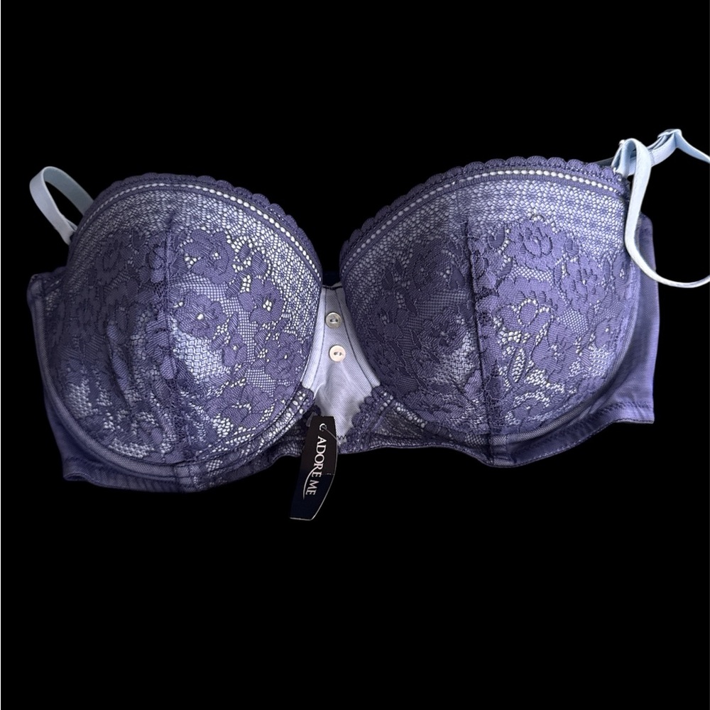 Adore Me Blue Lace Bra